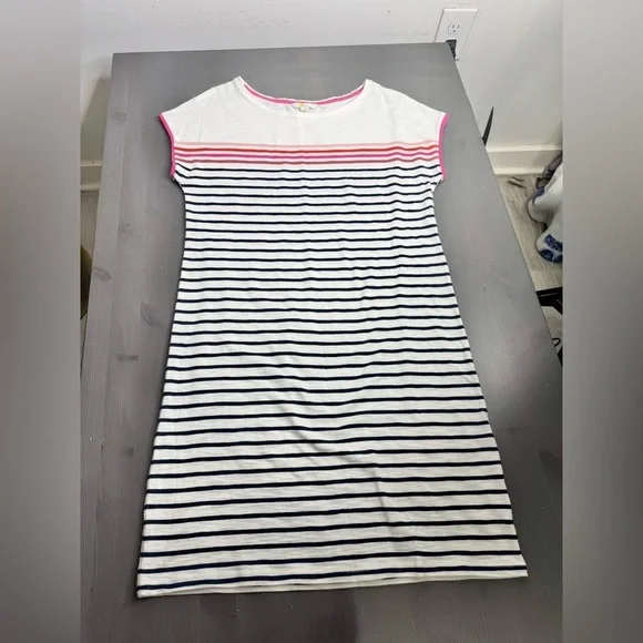 Boden Paulina Jersey Dress Ivory Multi Stripe - Picture 4 of 9